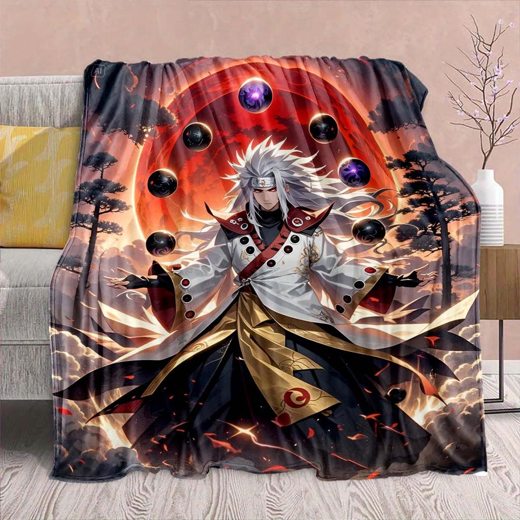 Naruto Anime Flannel Blanket - Soft Warm Perfect for Sofa, Bedding Camping Travel Office Home Decor -QJY