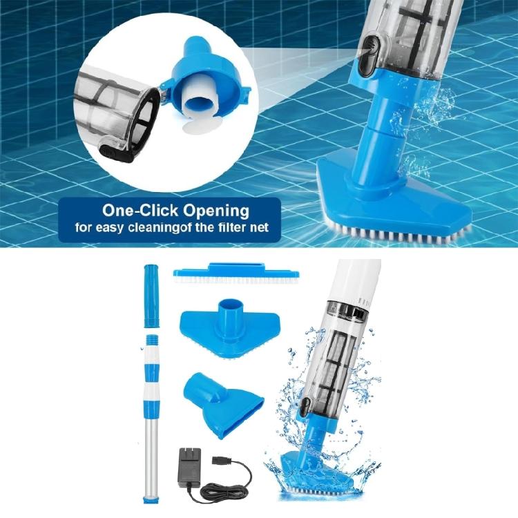 Wireless Pool Vacuum Cleaner Aluminum Tube Portable Pool Vacuum Plastic Texture for Convenient Use In Small Pools