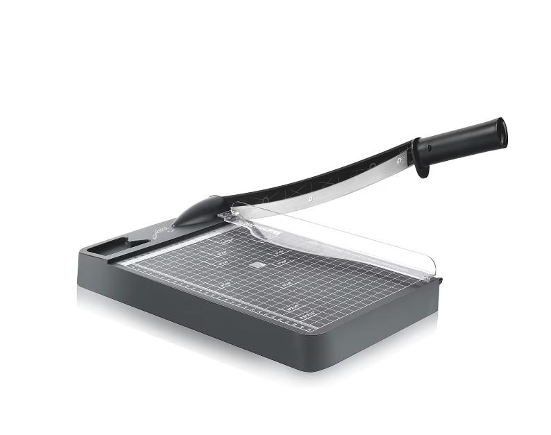 Paper Cutter, Guillotine Cutter With Safety Guard And Blade Lock, 12" Cutting Length, 12-sheet Capacity