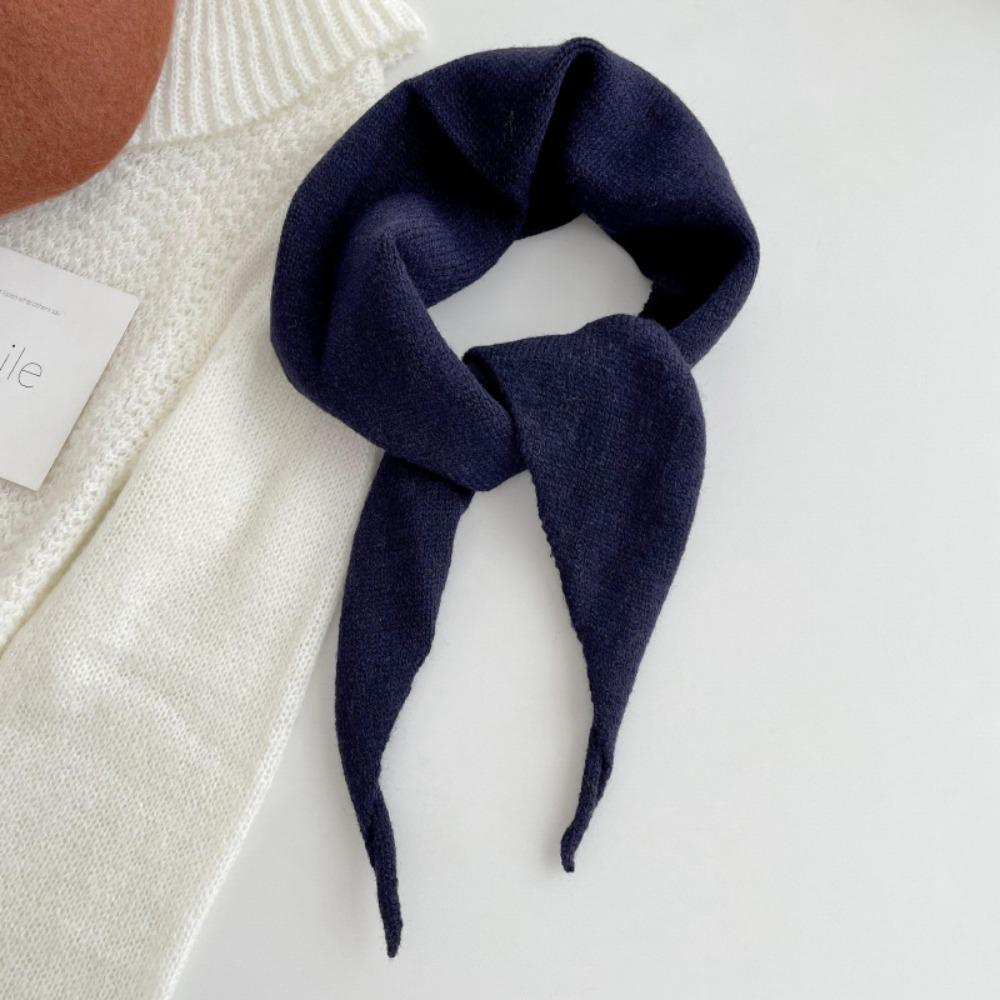 Korean Style Winter Cashmere Scarves Windproof Women Cashmere Shawl Knitted Triangle Scarf  Female