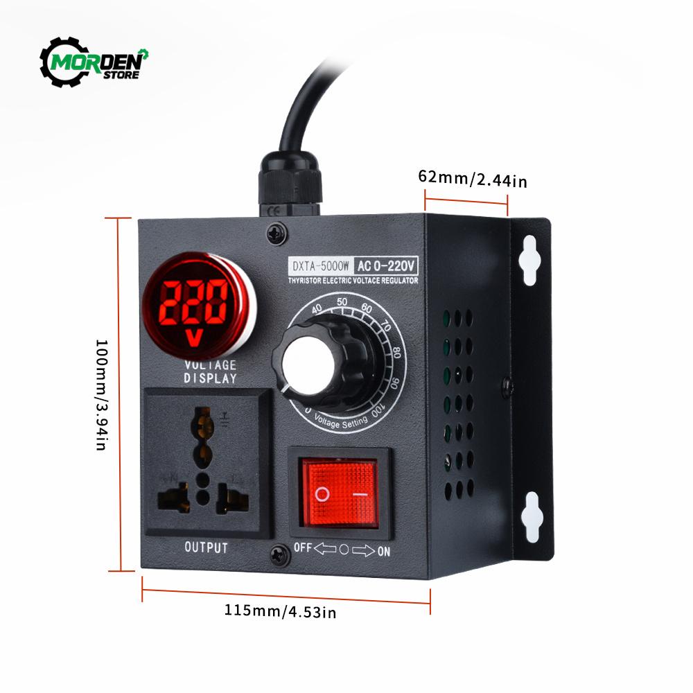 Voltage Regulator Speed Temperature Light Voltage Adjuatable AC 111V 1111W Compact Variable Voltage Controller Power Supply
