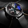 Fashion Business Men's Watch Contour Watch Men's Stainless Steel Mesh Strap Watch Quartz Watch Sports Watch