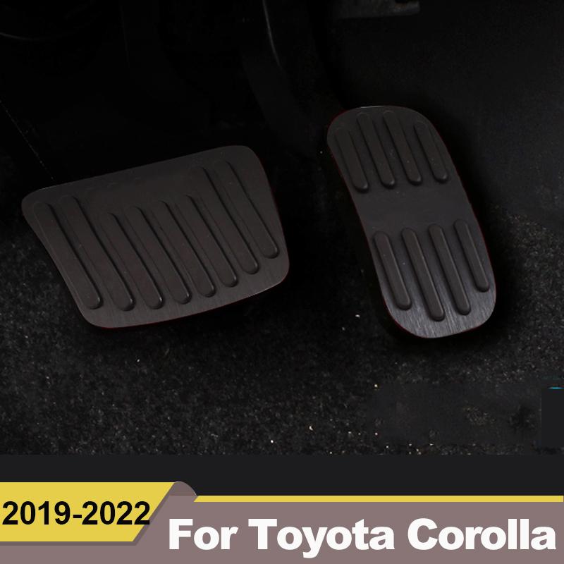 Aluminum Car Accelerator Footrest Pedals Plate Brake Pedal Cover For Toyota Corolla E210 12th 2022 Accessories