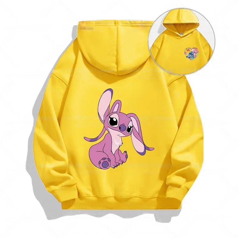Autumn Disney Cool Stitch Print Children's Hoodies Fashion Casual Boys Girls Long Sleeved Sweatshirts Tops Kids Pullover