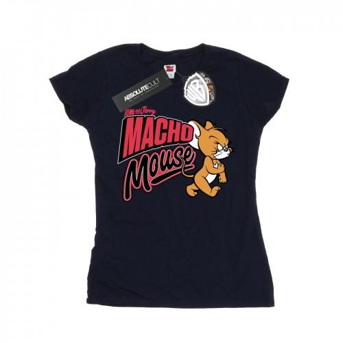 

Tom And Jerry Womens/Ladies Macho Mouse Cotton T-Shirt XXL білий