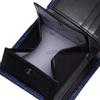 Wallet Bill Compartment S Navy Deerskin X Black Lacquer Dragonfly Pattern [Indenya] Bi-fold Men's 2008-4-008