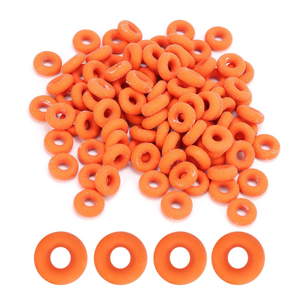 100Pcs Rubber Elastic Sheep Cow Pig Tail Castration Pliers Rings Veterinary Surgical Tool(Red)