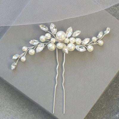 European & American Pearl Bridal Updo Hairpins – White U-shaped Wedding Accessories