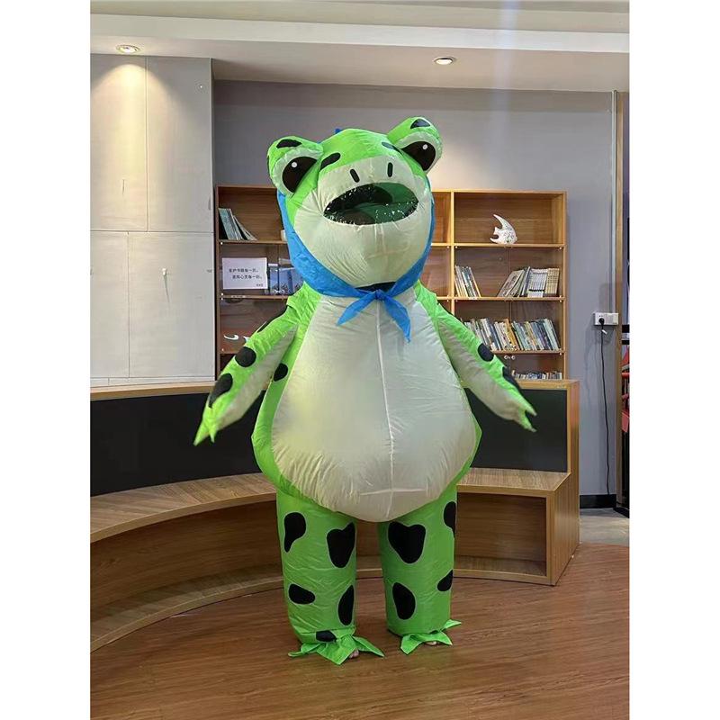 Adult Frog Mascot Costume - Inflatable Toad Cartoon Doll for Performances