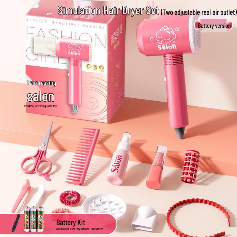 Children's Hairdresser Toy Set: Comb, Straightener & Curling Iron for Girls – Perfect Birthday Gift