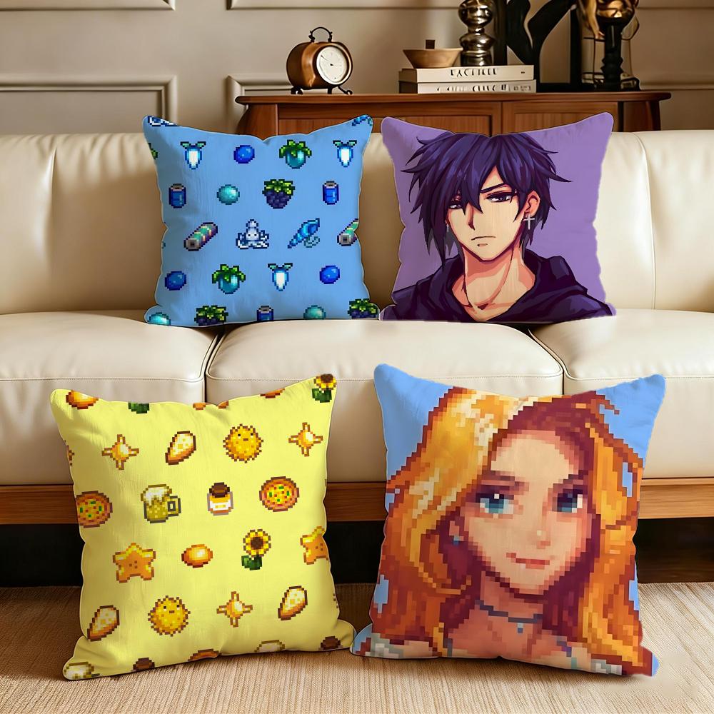 Casual Stardew Valley Cushion Cover Cushion Cover Set 4Pcs 50x50 45x45 40x40 Pillowcase Decorative Sofa Home Decor