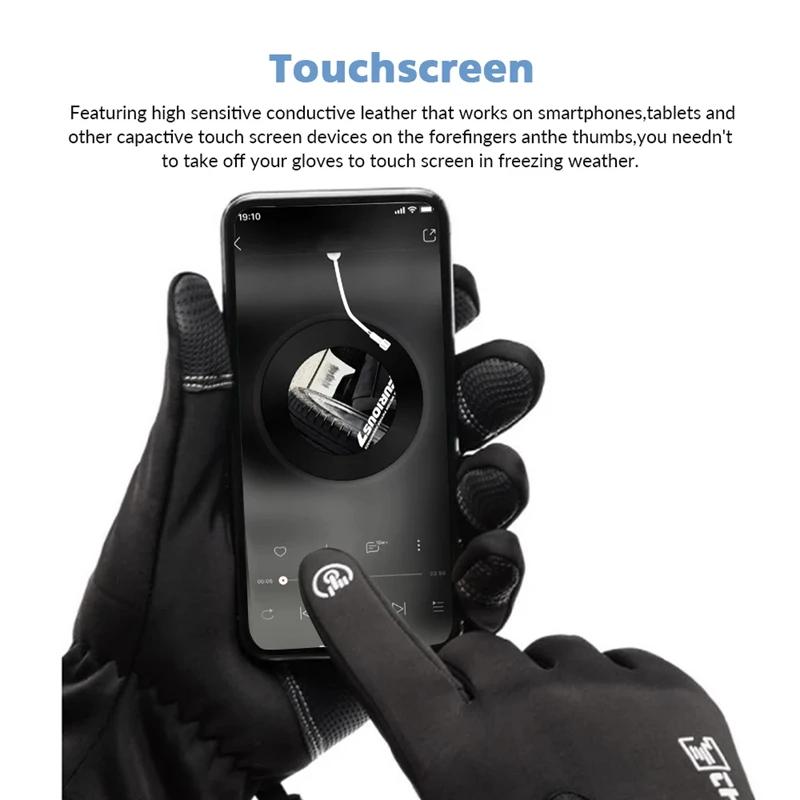 Winter Gloves Waterproof Thermal Touch Screen Thermal Windproof Warm Gloves Cold Weather Running Riding Sports Hiking Ski Gloves