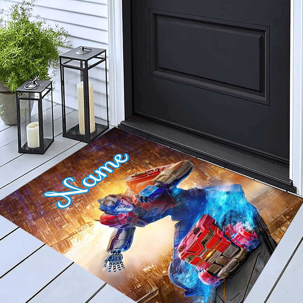 Transformers Fans Customize Your Name Rug, Office Chair Cushion, Home Bedroom Living Room Gift.