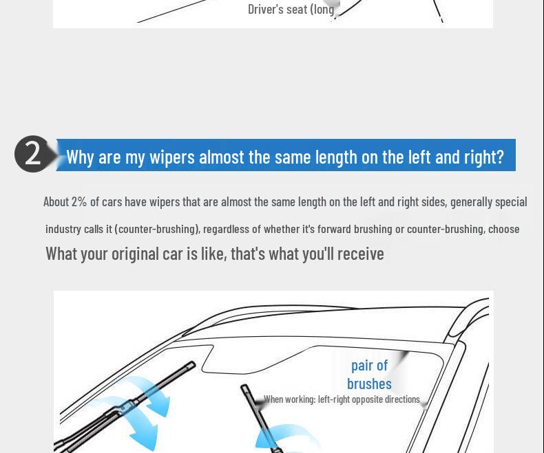 Kompatibles rahmenloses Frontwischerblatt für Baojun 560, Baojun 730 und Hongguang Silent Wiper