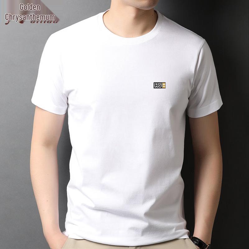 Men s 100% Cotton Short Sleeve Round Neck T-Shirt 2XL