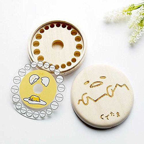 Sanrio Gudetama Baby Tooth Case SANRIO Gudetama ARASE Character Paulownia Wood Baby Tooth Case