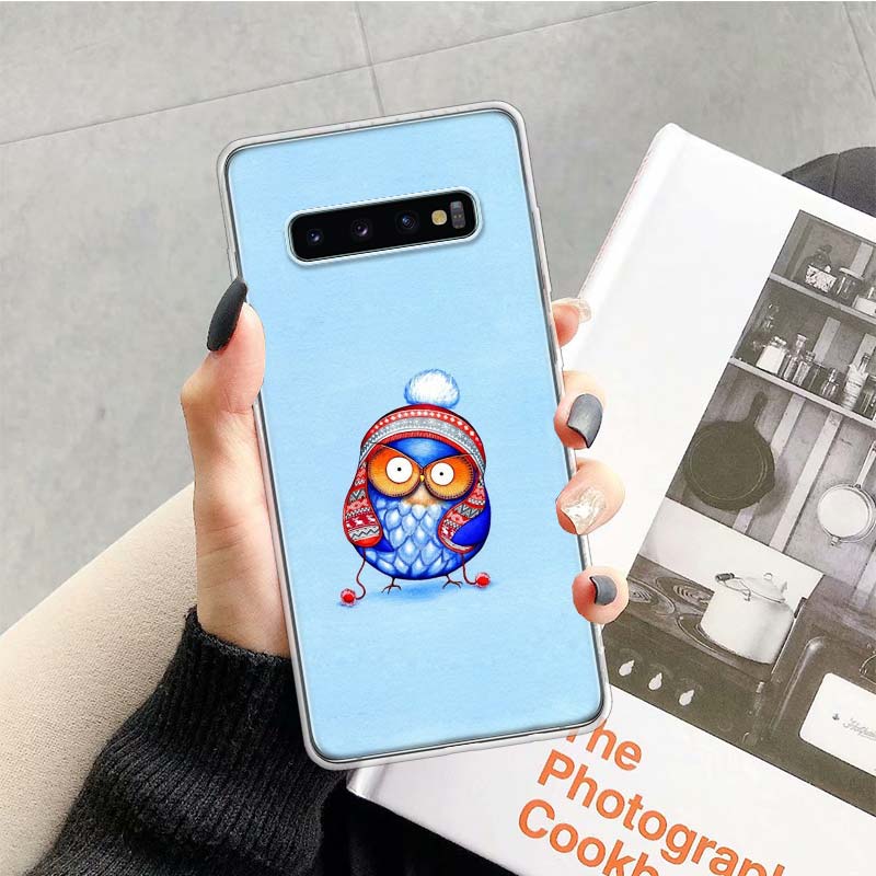 Animal Owl Phone Case For Samsung Galaxy S26 Ultra S23 S24 S25 Edge S20 FE S21 S22 Plus Soft Print Shell Cover Fundas Galaxy S23