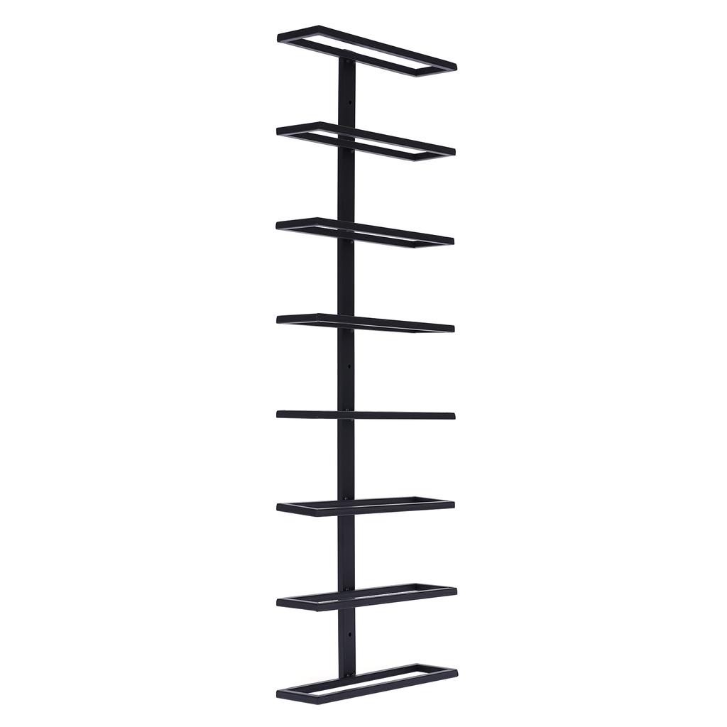 Elegante Portabicchieri da Vino Nero e Portabottiglie da Vino da Parete - Portabottiglie da Appendere per Cucina Bar Caffetteria - Accessori per Home Bar
