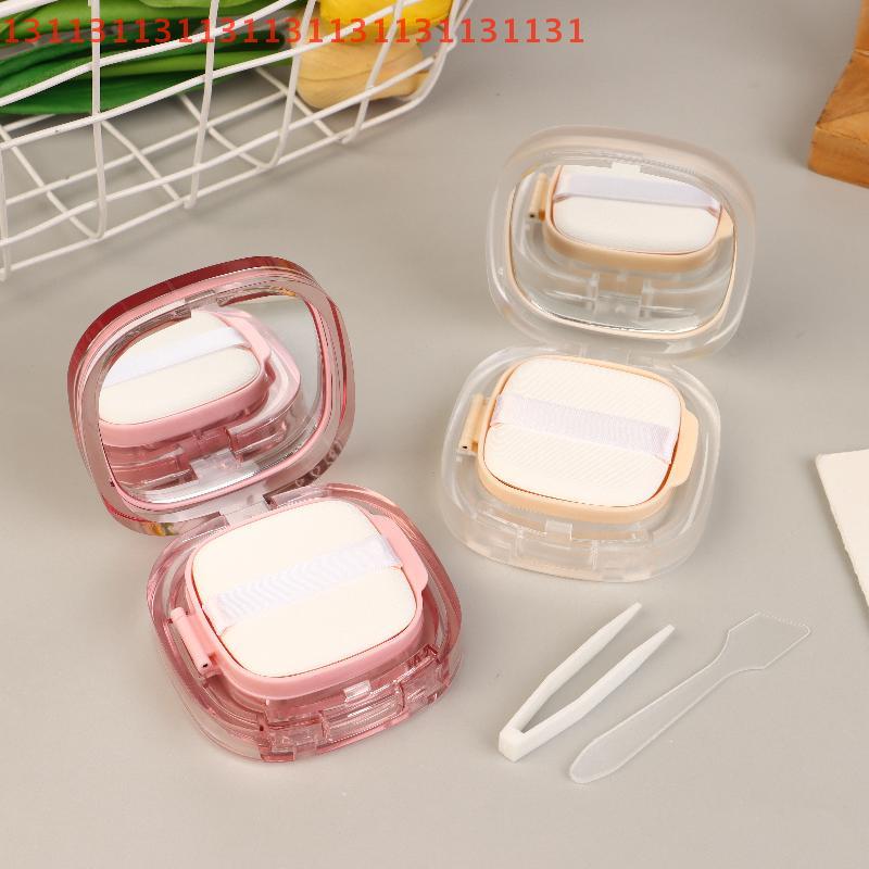 15g BB Cream Powder Box Plastic Portable Empty Foundation Makeup Jar with Sponge Handheld Cosmetic Travel
