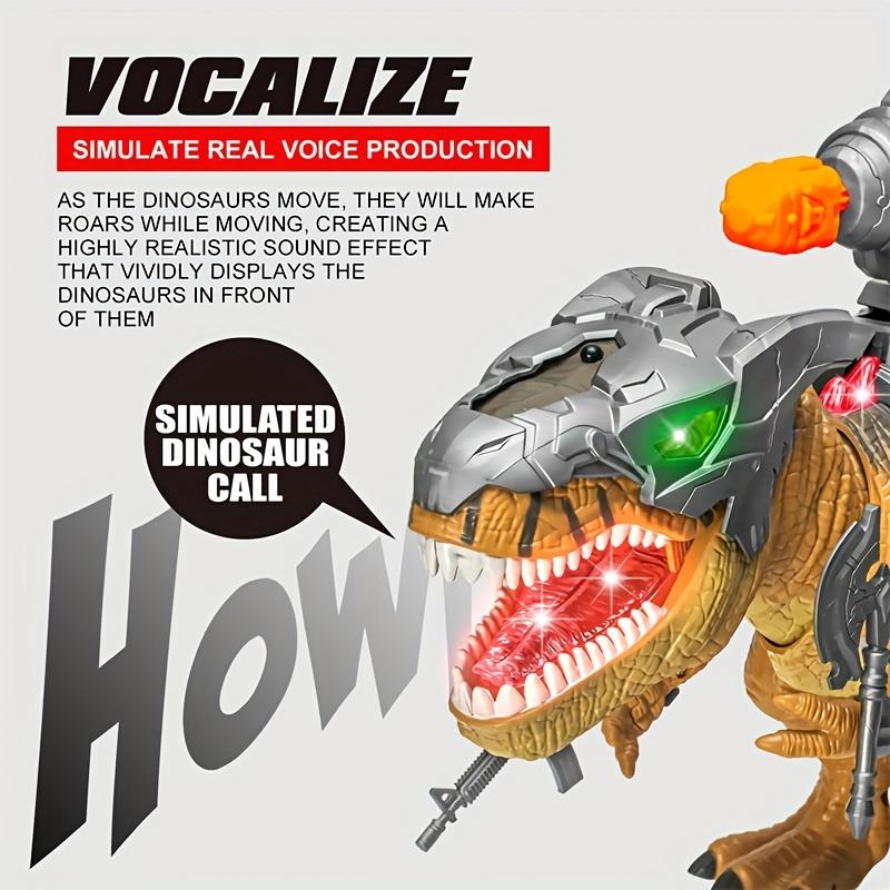 Rc T-Rex, Runs & Roars, Built-In Sound Effects, Birthday Present For Kids 3+, With Remote, Batteries Artificial Alloy Dinosaur Plaything