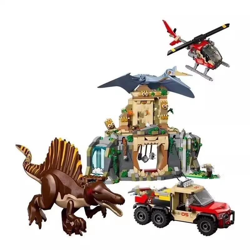 Compatible Sets Dinosaur World Series Building Blocks Brachiosaurus Discovery And Tree Plesiosaur Assembly Toys For Kids 76960