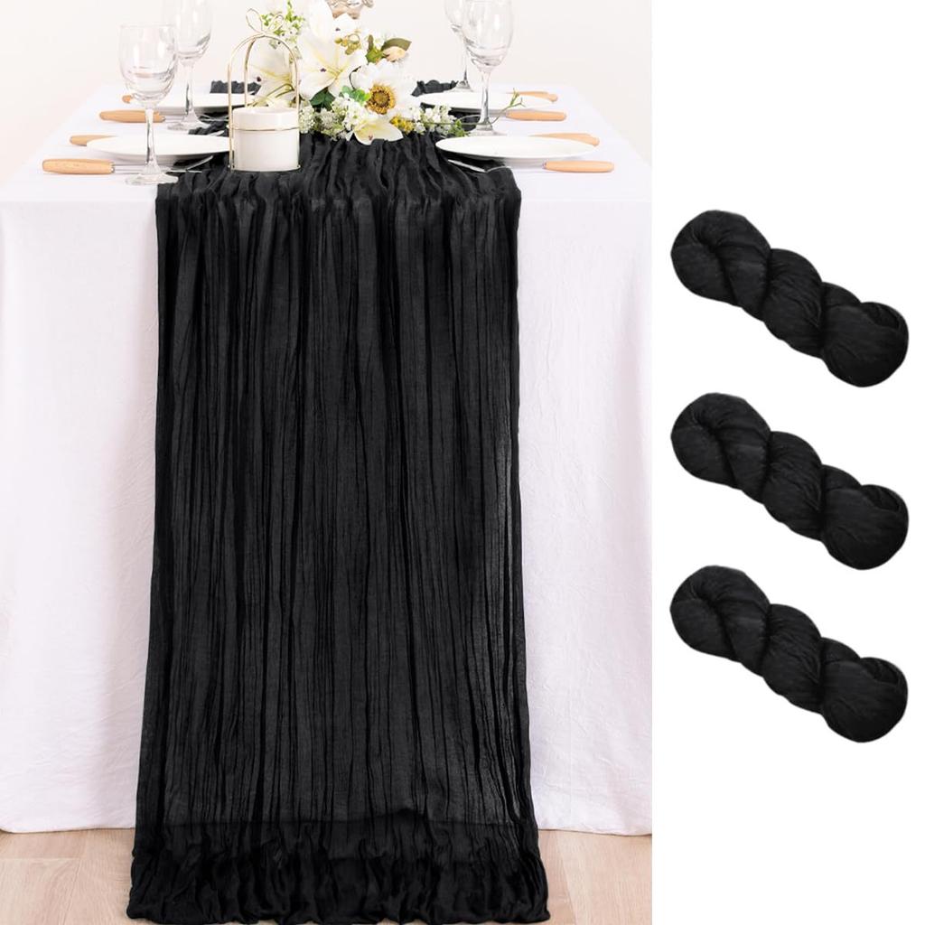 10 Pack Cheesecloth Table Runner 35x120Inch Boho Gauze Cheese Cloth Table Runners for Wedding Party Baby Shower Birthday Home Decor