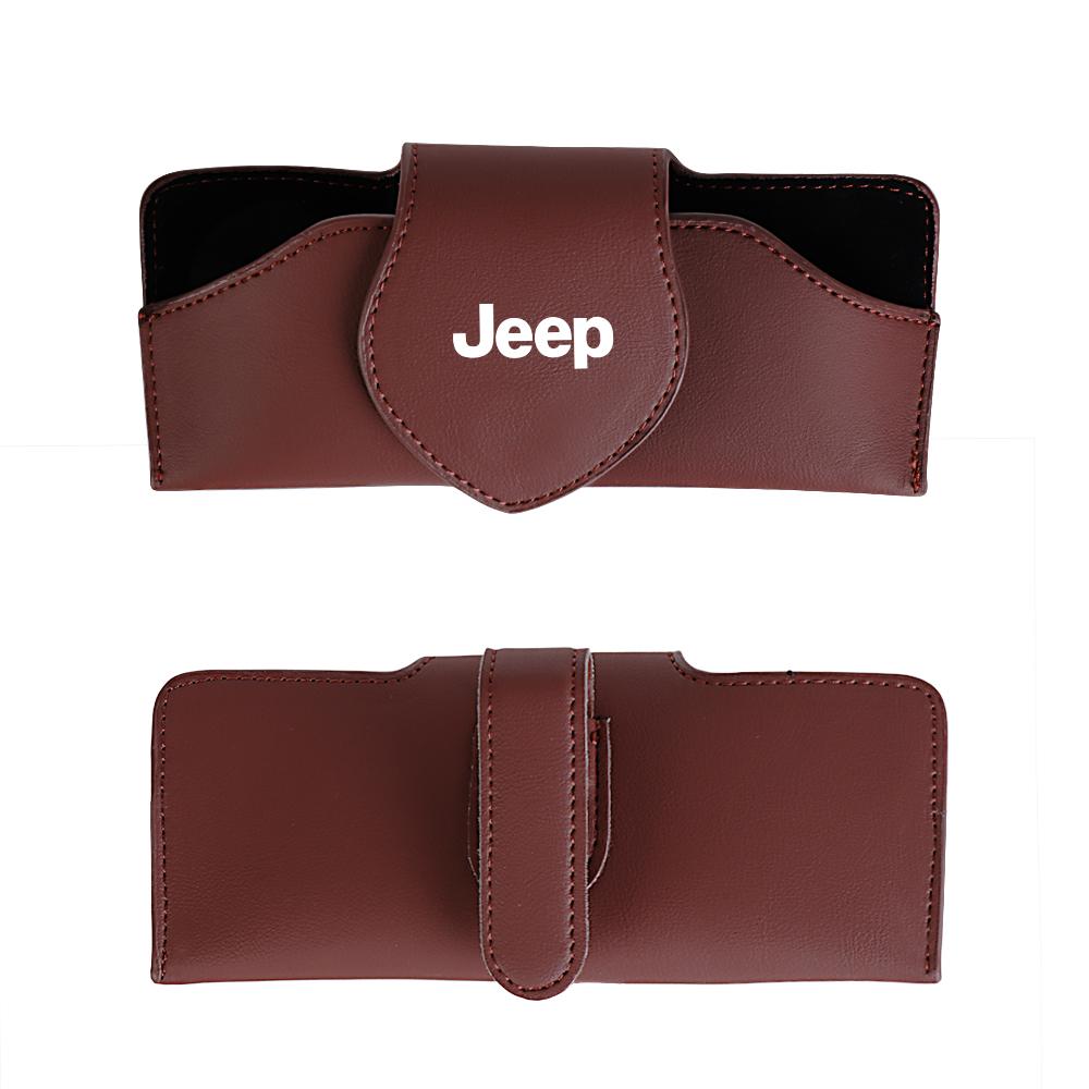 Car Sun Visor Glasses Storage Box Sunglasses Clip Holder Accessories For JEEP Wrangler Grand Cherokee Renegade Compass Valve Cap