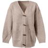 Betu Women's Wild Maillard V-Neck Knit Cardigan