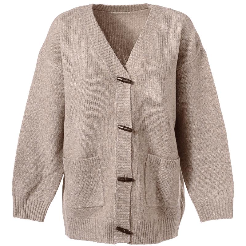 Betu Women s Wild Maillard V-Neck Knit Cardigan L
