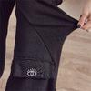 Punk Ribbed Cuffs Denims Leg Warmers with Rhinestones Pocket Harajuku Leg Cover Flared Over Knee Stockings Streetwear