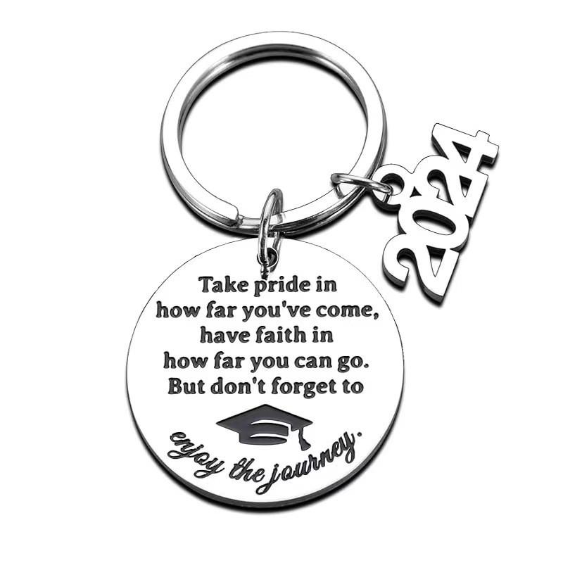 

Steel Trendy Stainless Keychain Inspirational Gift For Friends And Classmates On Graduation Day ML1555