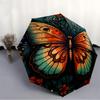 1pc Butterfly Garden Automatic Folding Umbrella - Lightweight, Retractable Design with 8-Rib Durability, Perfect for Outdoor Adventures, Fas