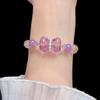 Elegante Bracciale Principessa con Fiocco, Cristalli K9 Brillanti e Dolce Ametista – Design Fairy Niche per Donne