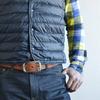 Ceinture décontractée pour homme en cuir Tochigi, fabriquée au Japon. Durable, 40 mm de large. Ceinture en cuir simple et élégante. BLLB0461 (Noir (avec bord perforé))