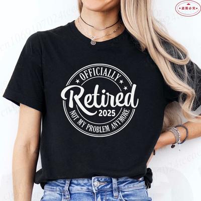 Funny RetireUnisext TShirt for Women FashionTeacher Retired Est Yk Tops Casual Short Sleeve Tees FeUnisex Aesthetic Clothing