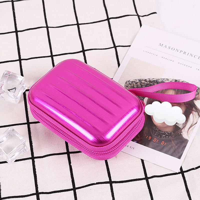 

1 шт. Квадратный жестяной кошелек для монет, Портативная мини-сумка для хранения, Дорожная косметичка, Коробка для хранения ювелирных изделий, Маленький кошелек