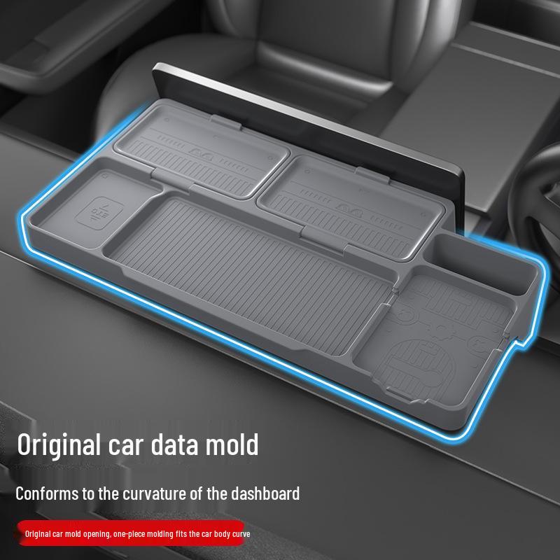 Tesla Model Y Rear Screen Storage Box with Phone Holder