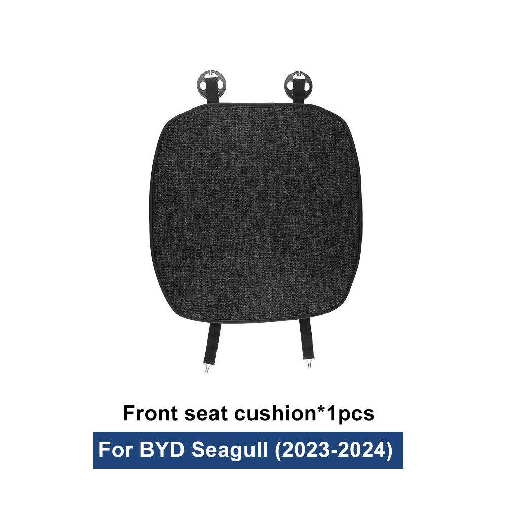 Linen Four Seasons Car Seat Cushion for Byd Seagull -2024 Breathable Protect Mat Seat Pad Trim Interior Accessories 1pcs Seat