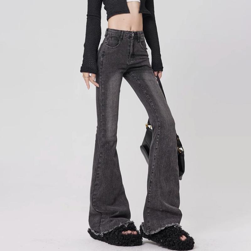 Ladies' High Waisted Jeans Autumn Fashion Jeans Vintage Y2K Wide Leg Denim Pants Women  Loose Trousers