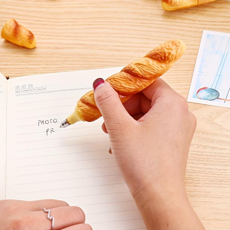 1pc Novelty Bread Shape Pen, Plastic, Cartoon Design, Fun Party