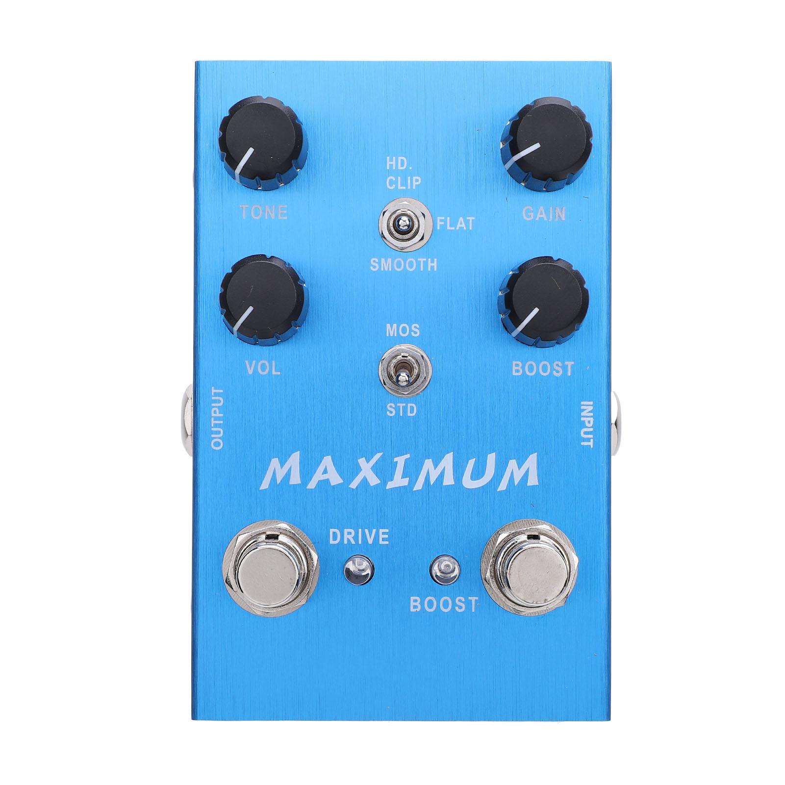 

Педаль Overdrive Dual Channel Drive Boost Knob Педаль эффектов для электрогитары бас вход DC 9V