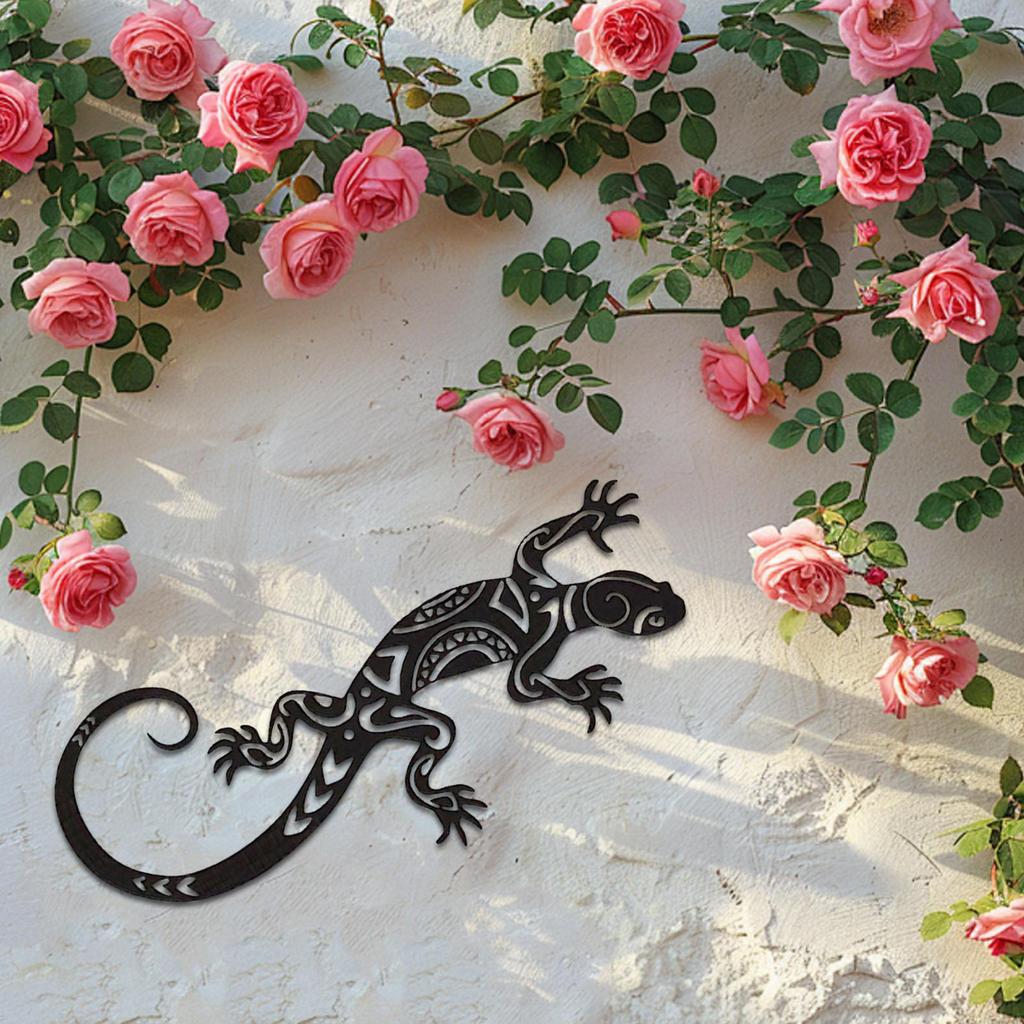 Gecko Lizard Iron Wall Art for Indoor And Outdoor