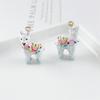 Kleurrijk 3D Alpaca Cartoon Bedeltje Hanger voor DIY Sieraden Armband Ketting