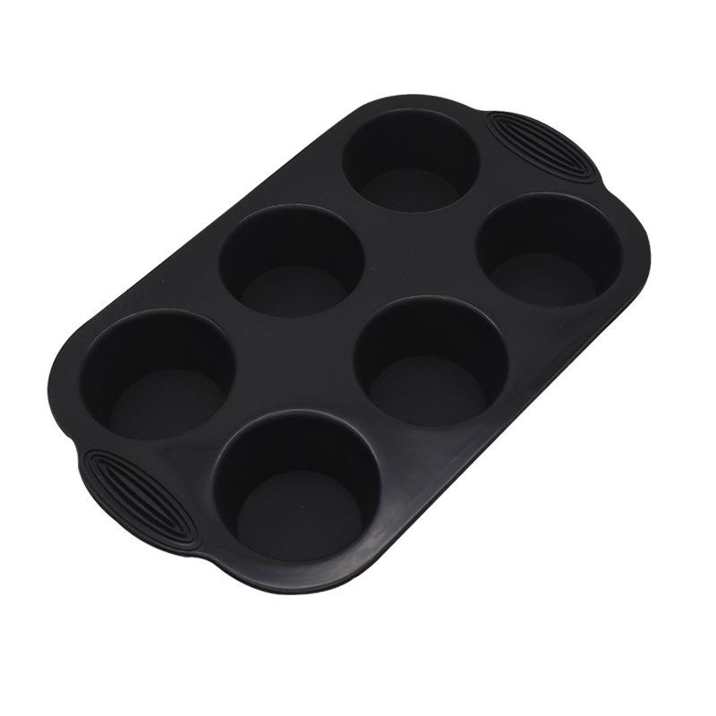 

Silicone mold 6 round muffins DIY high-temperature silicone cake mold kitchen baking tools
