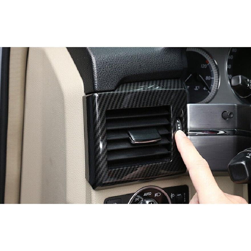 For Benz GLK 2009-2015 ABS Carbon Fiber Air Conditioning Air Outlet Vent Trim 2X
