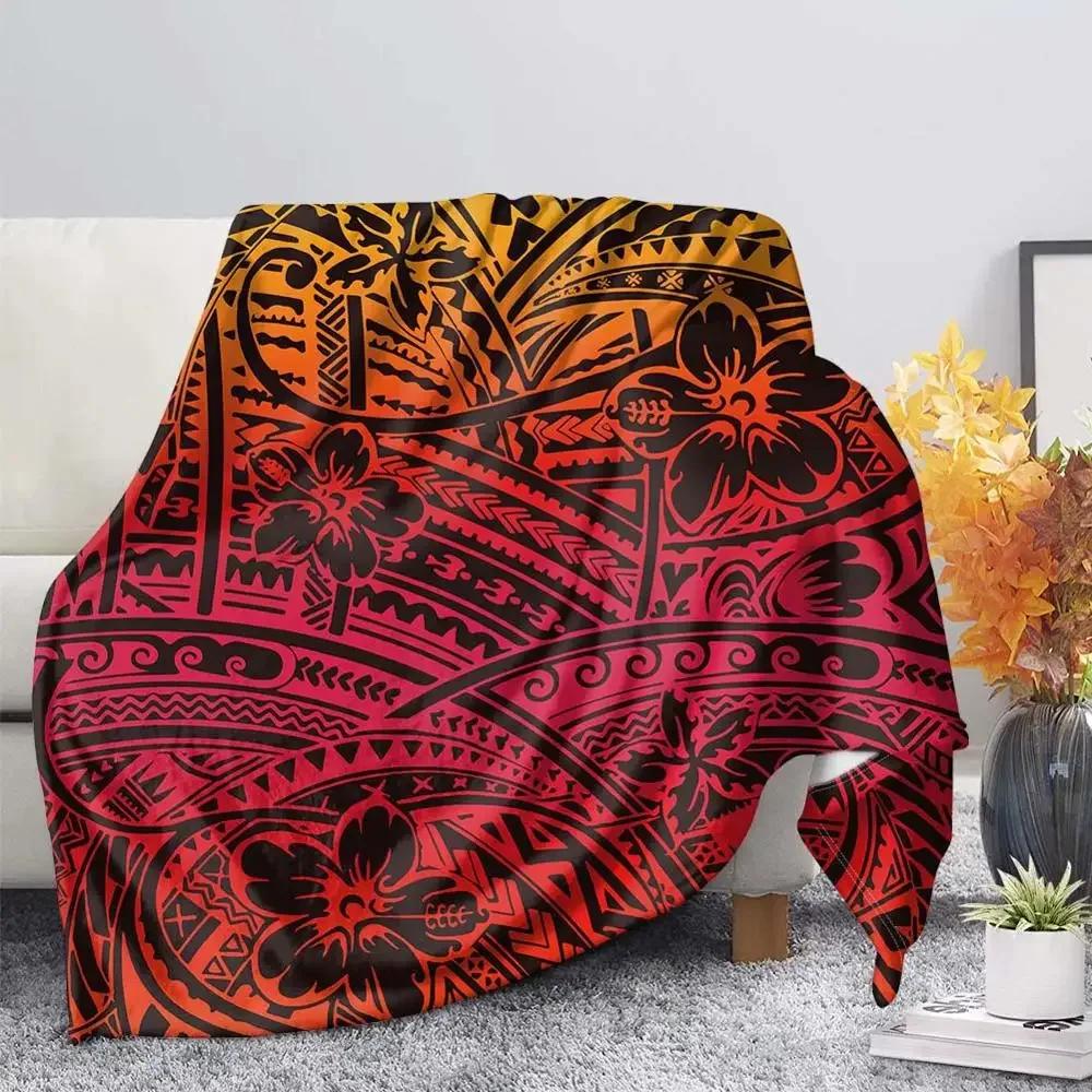 Bohemian flowers digital-printed polyester Bedroom velvet flannel cover blanket Fleece soft sofa cover blankets for beds