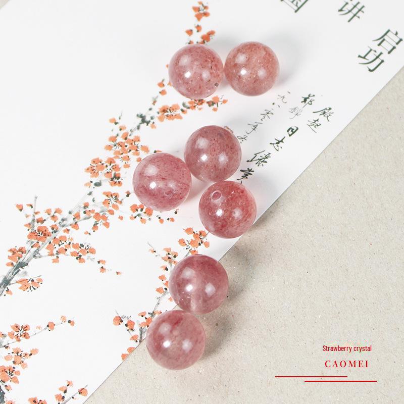 Sweet Starlight Pink Strawberry Crystal Beads for DIY Women's Bracelets