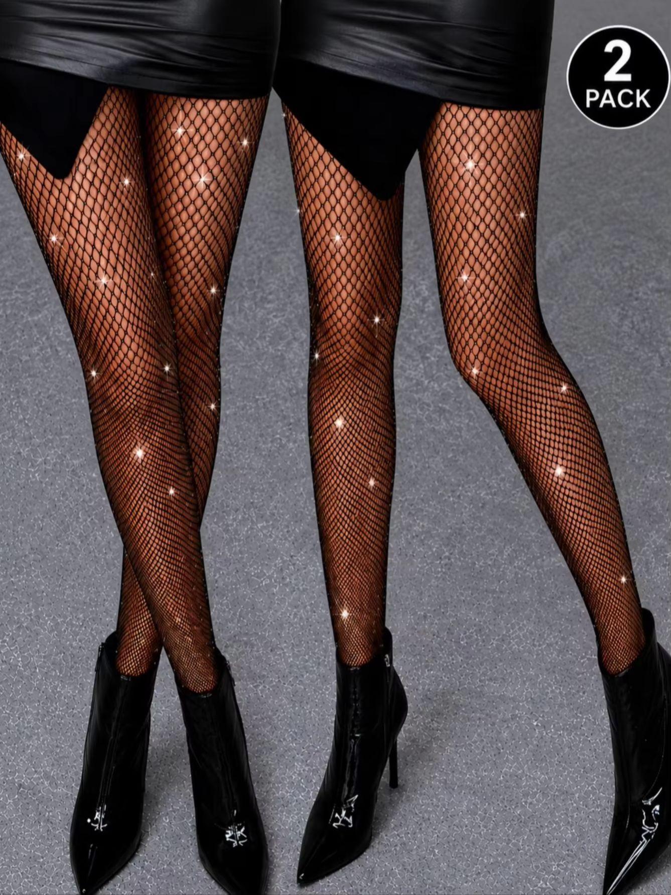 Hohe Taille Strass Feinmaschige Netzstrumpfhose Hohe Dehnbarkeit Atmungsaktiv Figurbetont Sexy Vielseitig Schwarze Netzstrumpfhose 2XL brown