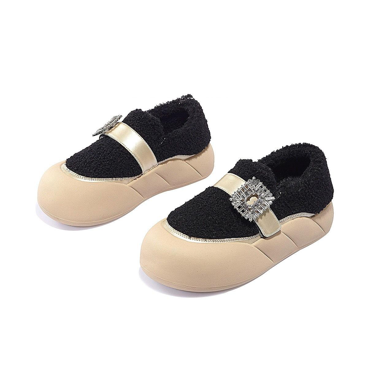 

Брендовая женская обувь 2024 года, зимняя мода, плюшевые туфли, повышенная плюшевая хлопковая обувь, лучшие ботильоны с мягкой подошвой, женская повседневная спортивная обувь 35