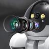 Wireless Pet Camera with Night Vision Intelligent AI Detection 360-Degree Coverage Wi-Fi Dual-Lens Smart Robot Camera with Wheels